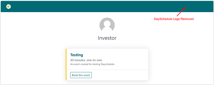 Remove Logo from Scheduling Page